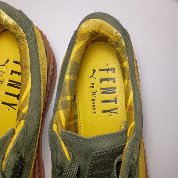 Fenty x PUMA Cleated Creeper Rosin By Rihanna 366268-01 Womens 9.5 Green Suede - Picture 7 of 16